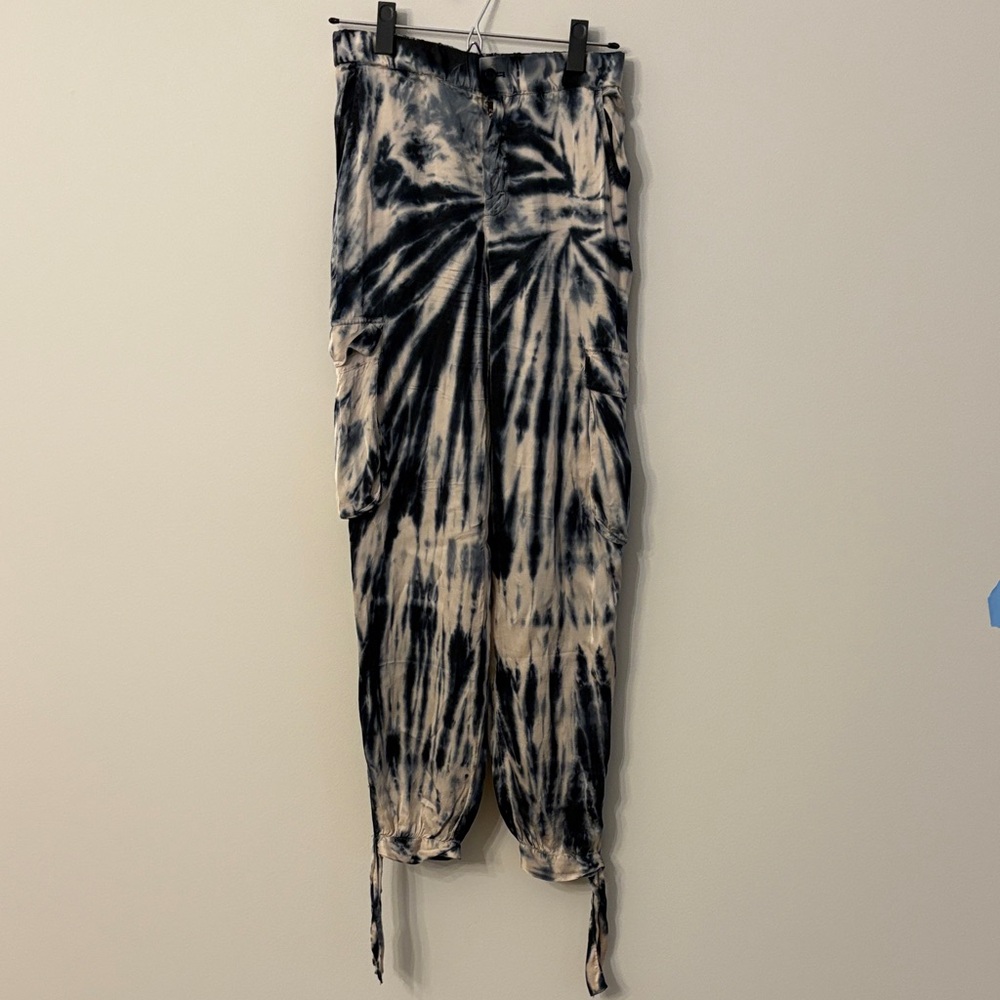 Young Fabulous & Broke Tie-Dye Pants - Black and Cream